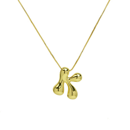Collana lettera in ottone
