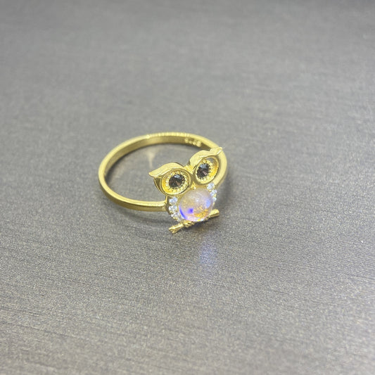 Anello gufo opale