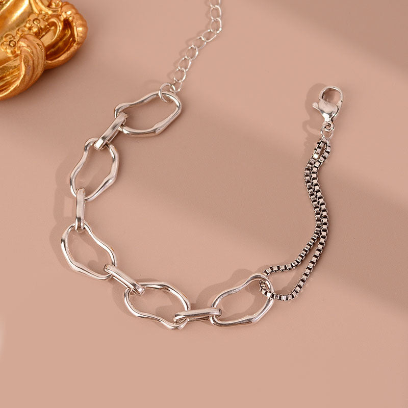 Bracciale catena geometrica irregolare