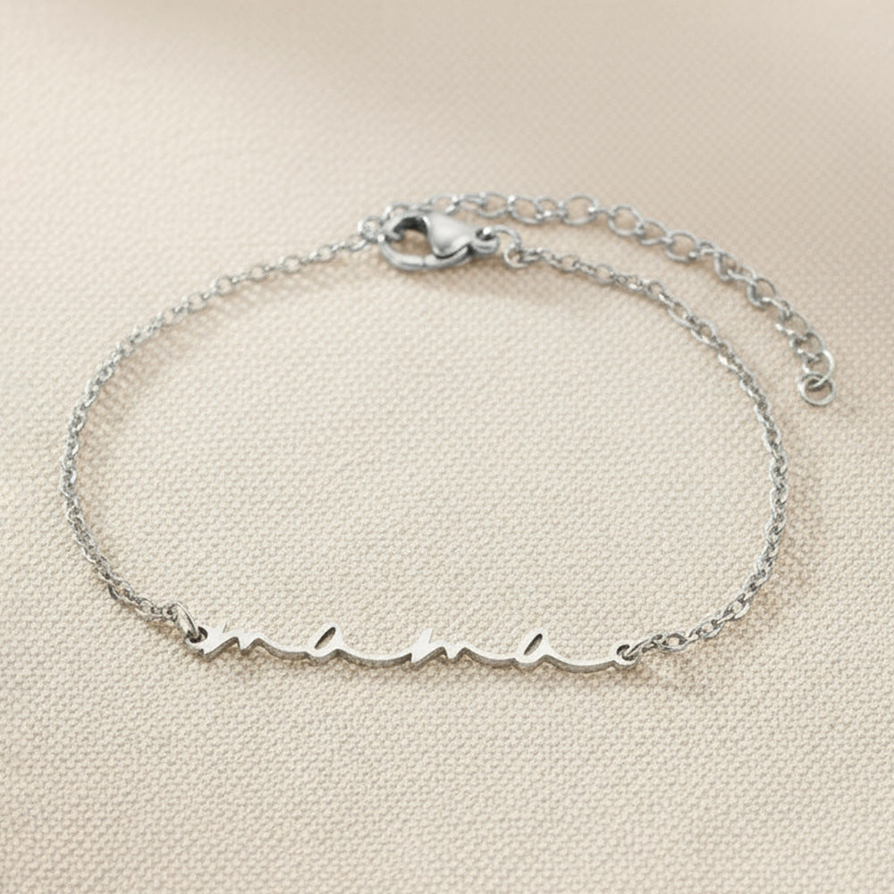 Braccialetto lettere pendente