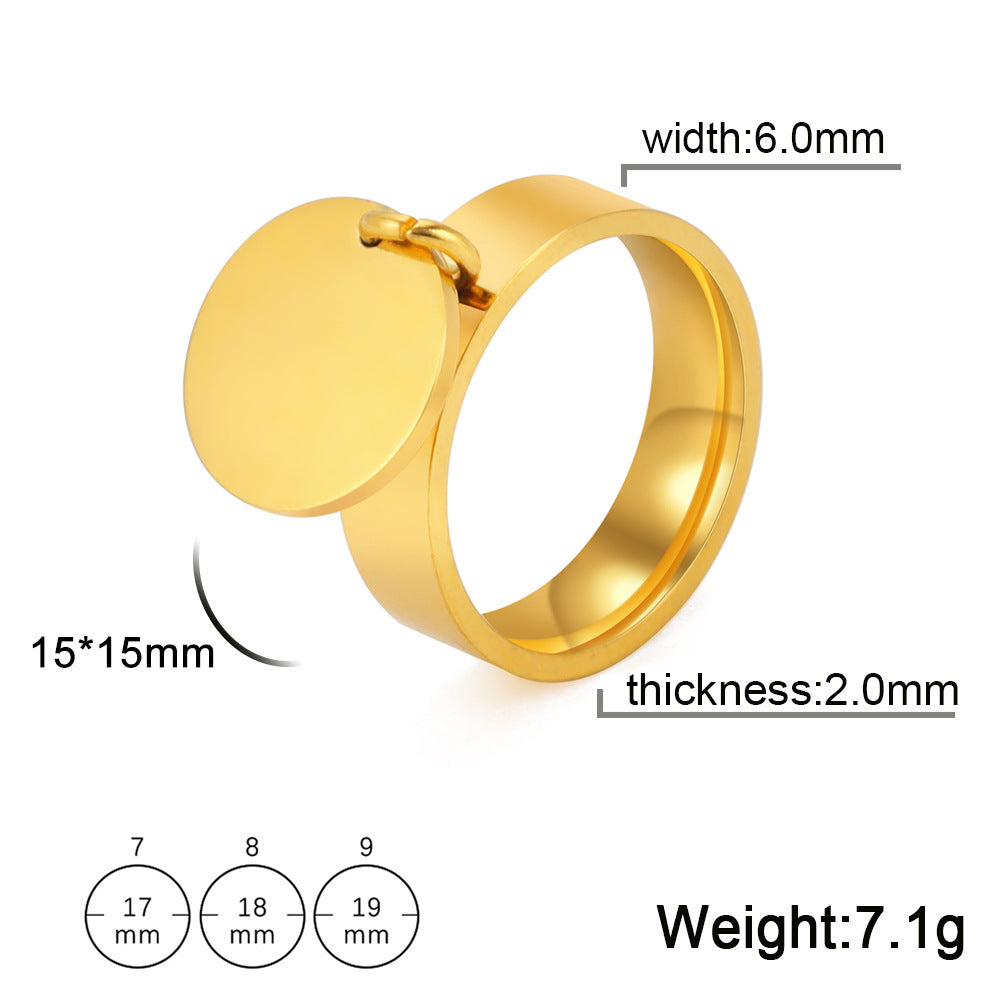Anello titanio fascia larga