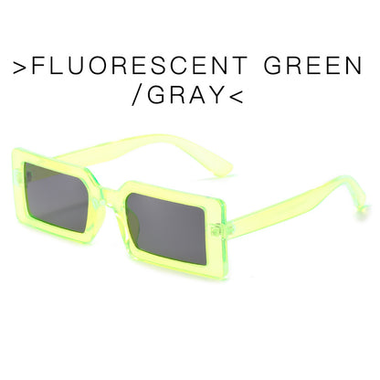 Occhiali da sole verde fluo da donna