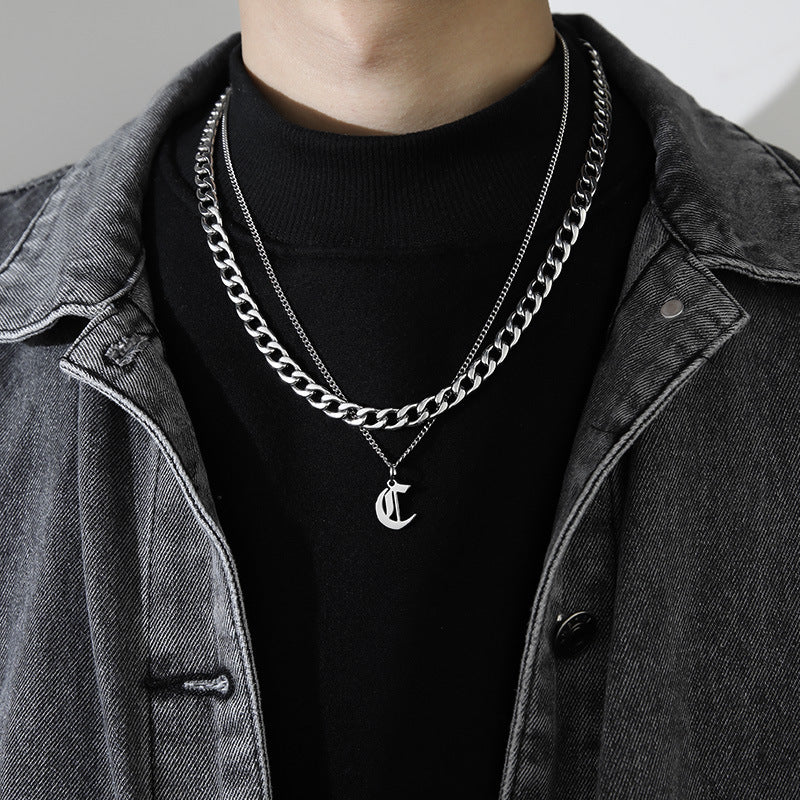 Collana Lettera Titanio