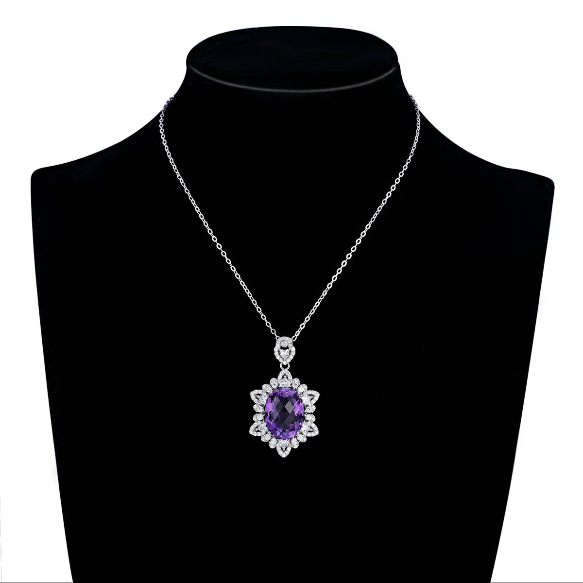 Collana ametista geometrica