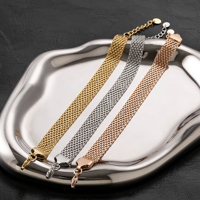 Bracciale maglia piatta