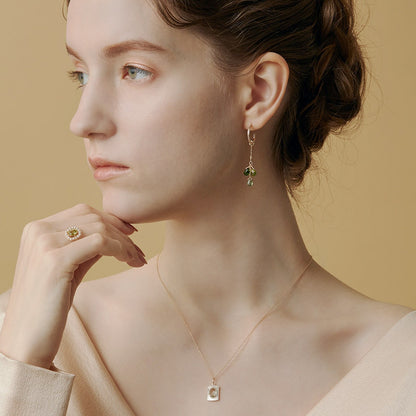 Collana Cristallo Verde Retrò