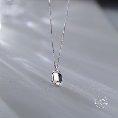 Collana argento geometrica Ovale concava