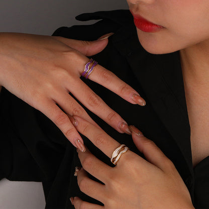 Anello doppio smalto