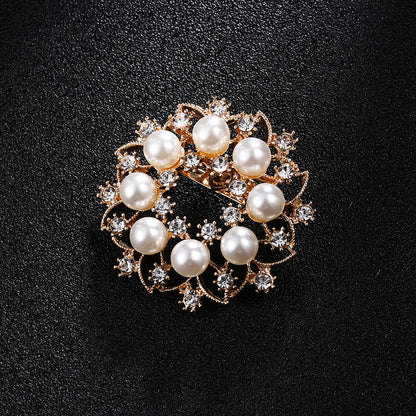 Spilla perla strass
