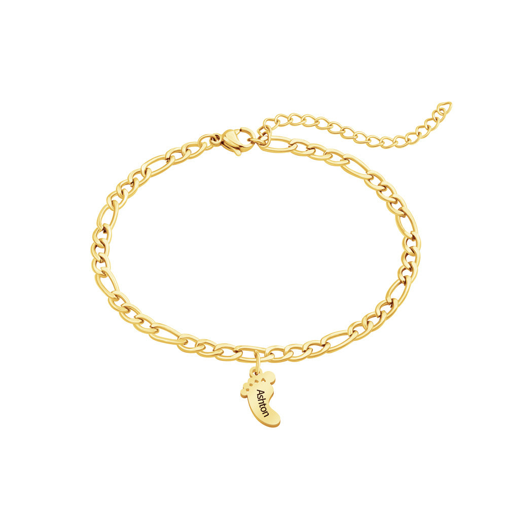 Bracciale acciaio inossidabile inciso