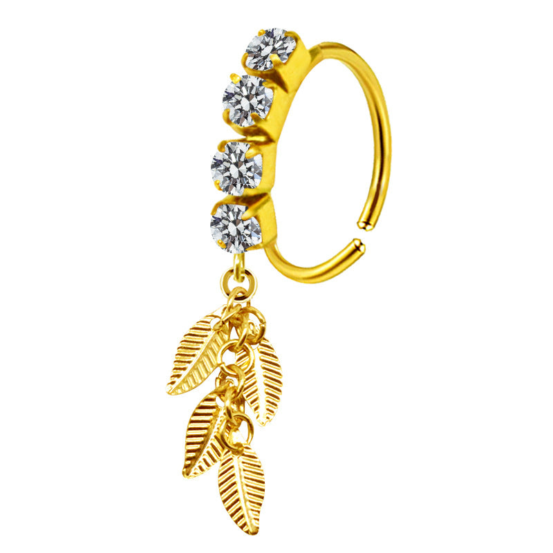 Anello cuore farfalla foglie