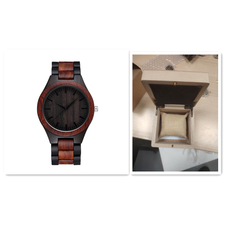 Orologio legno quadrante grande