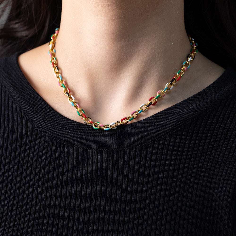 Collana titanio colorata