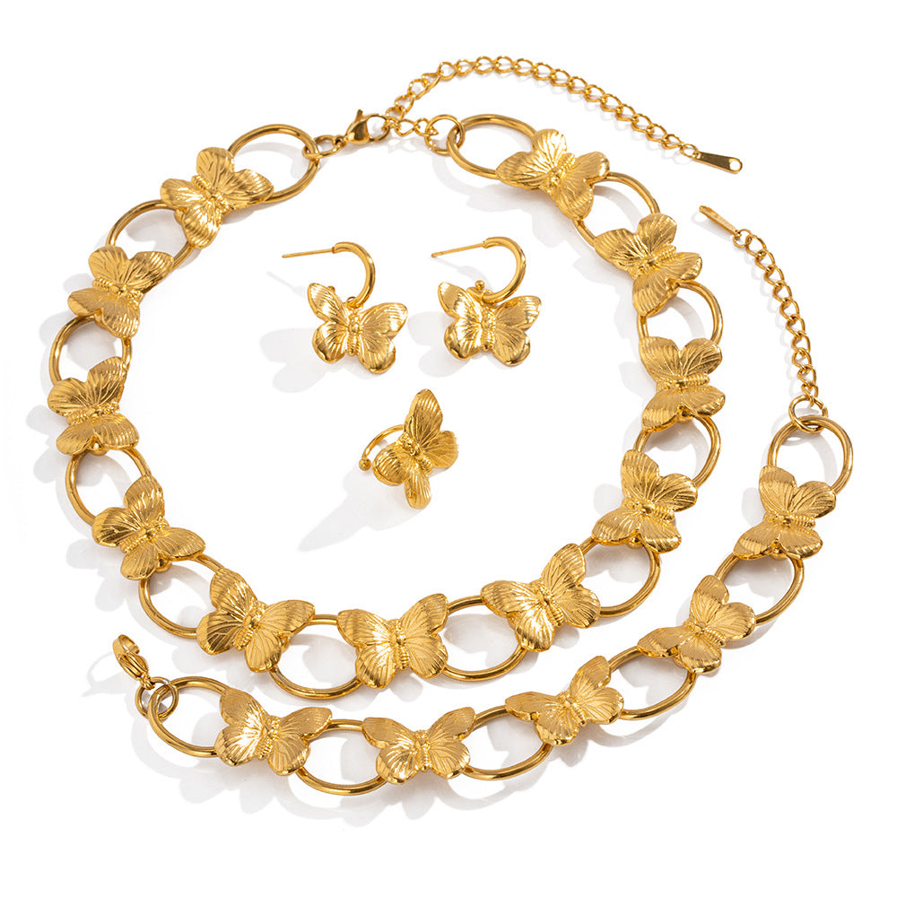 Collana farfalla dorata