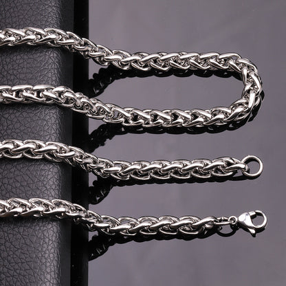 Collana acciaio titanio minimalista