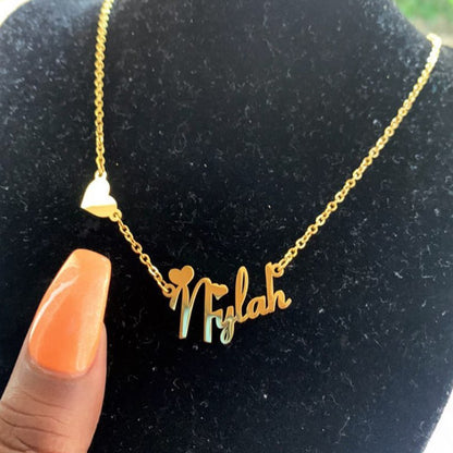 Collana personalizzata cuore e farfalla