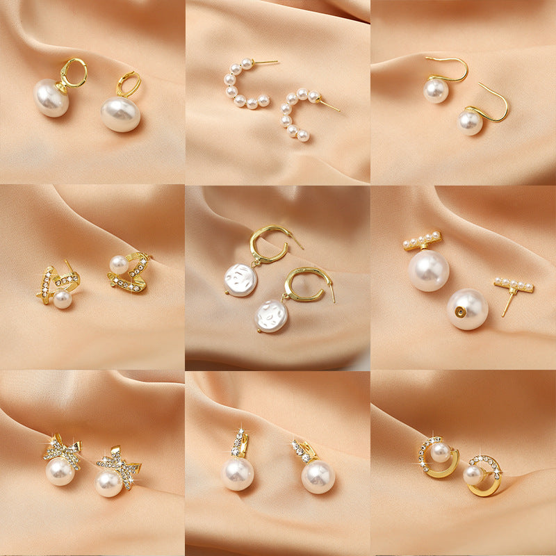 Orecchini perle e strass