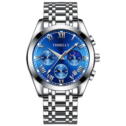Orologio da uomo al quarzo impermeabile minimalista luminoso