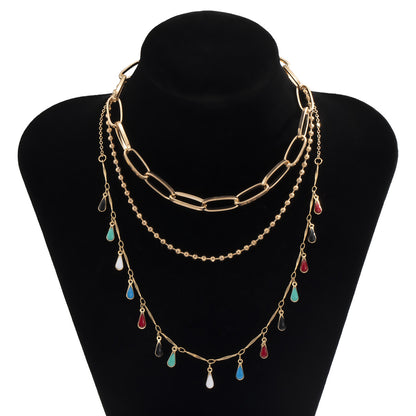 Collana Goccia Multicolore