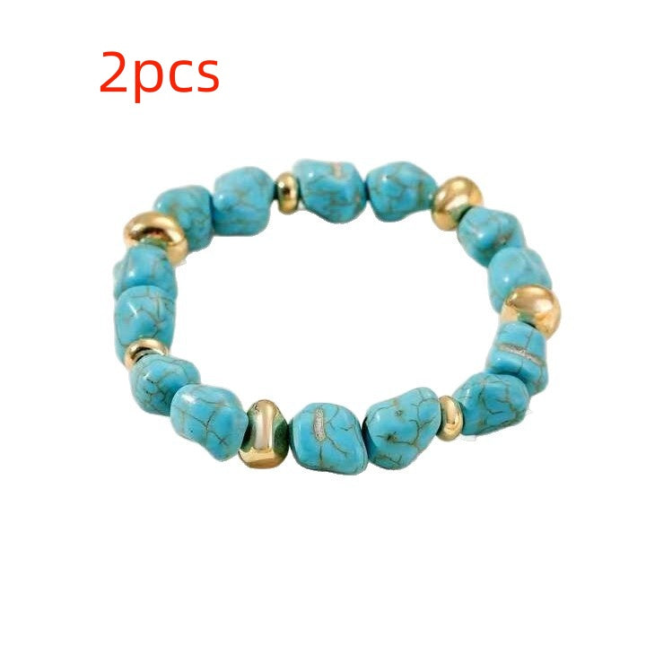 Braccialetto boho turchese unico