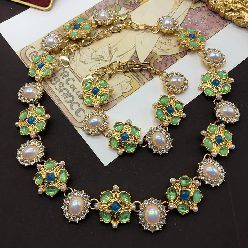 Set Collana Braccialetto Orecchini Fiore