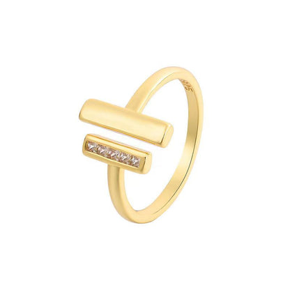 Anello doppia T minimalista