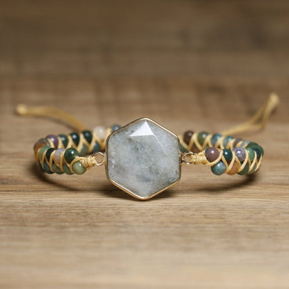 Bracciale pietre naturali intrecciato