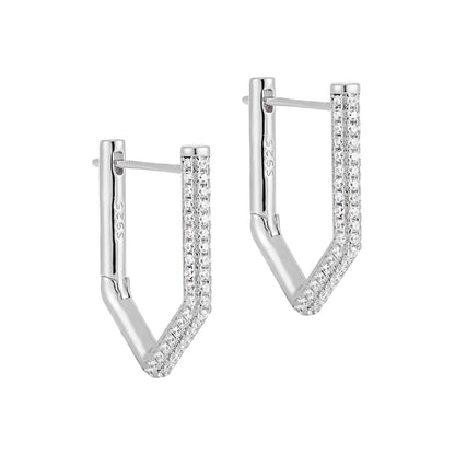 Orecchini geometrici strass micro