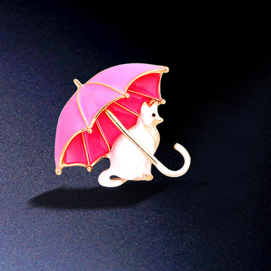 Spilla gatto bianca
