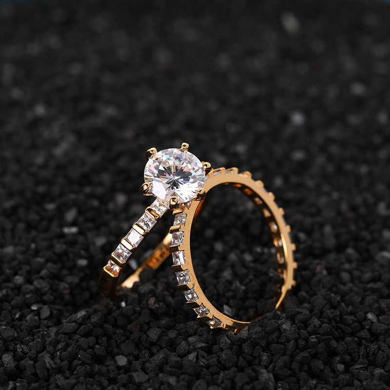 Anello coppia stile francese