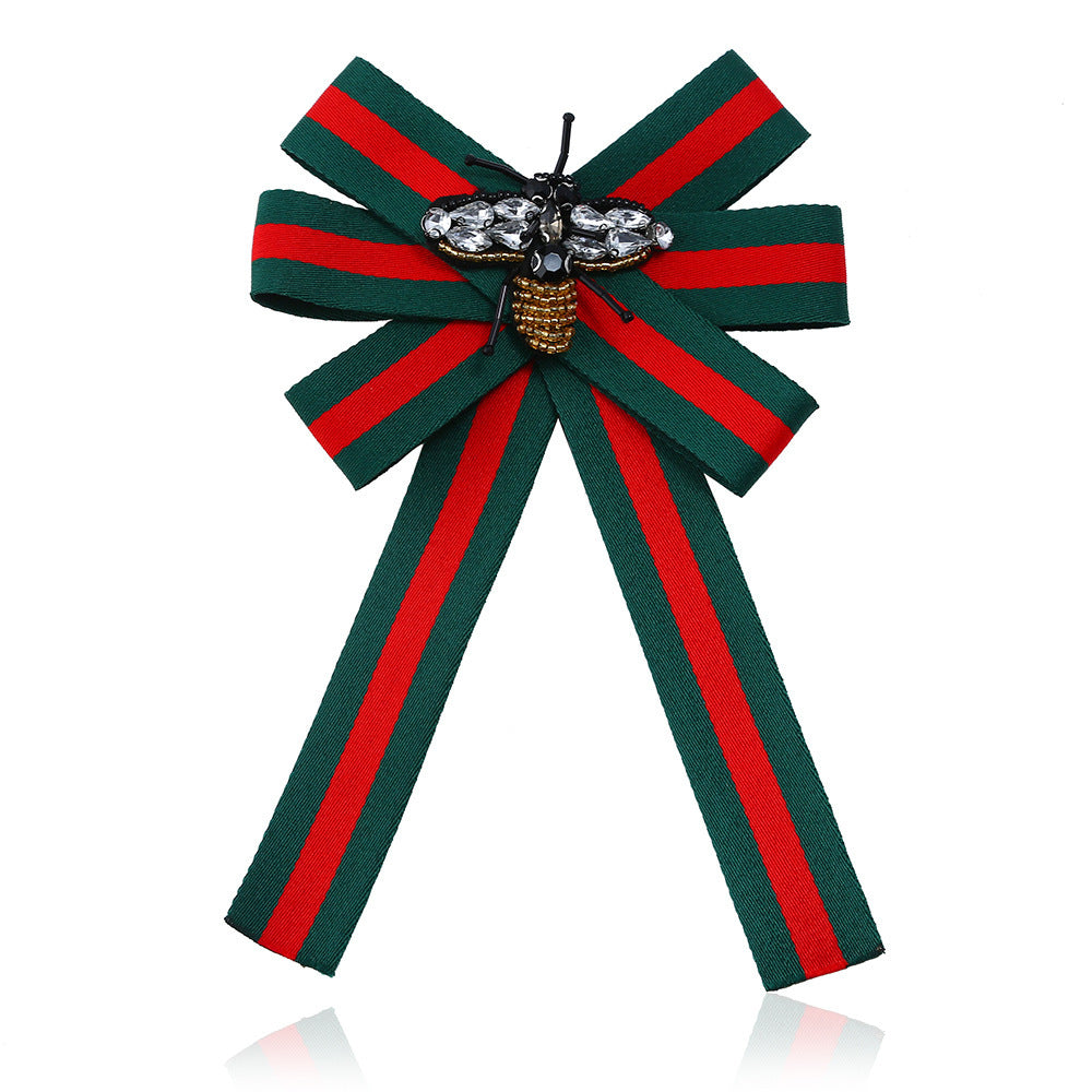 Spilla fiocco rigato