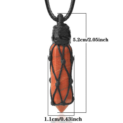 Collana pietre naturali intrecciata