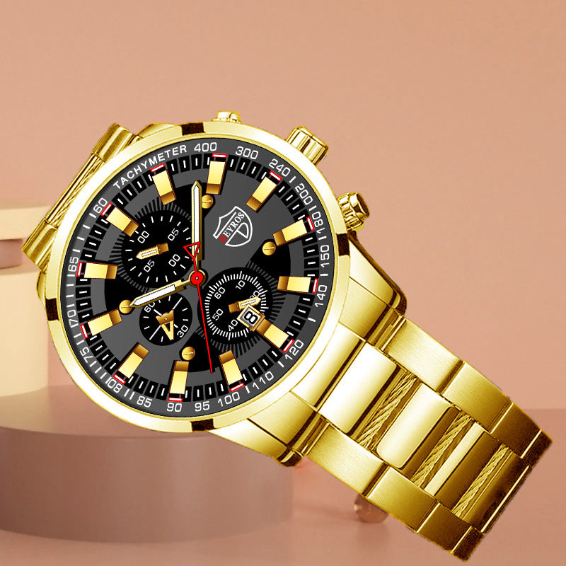 Orologio uomo acciaio luminoso