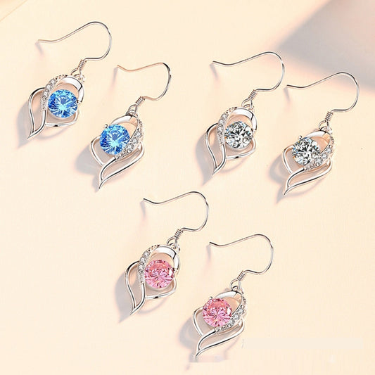 Orecchini cuore zircone