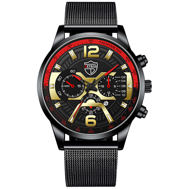 Orologio uomo calendario inox