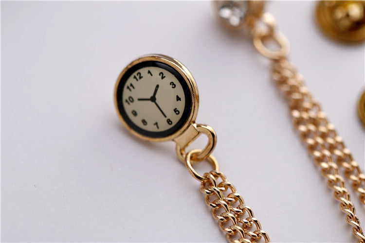 Spilla orologio vintage