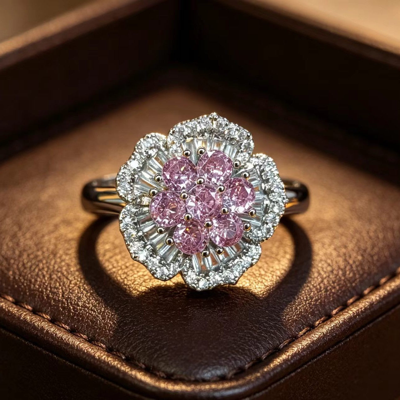 Anello fiore tridimensionale