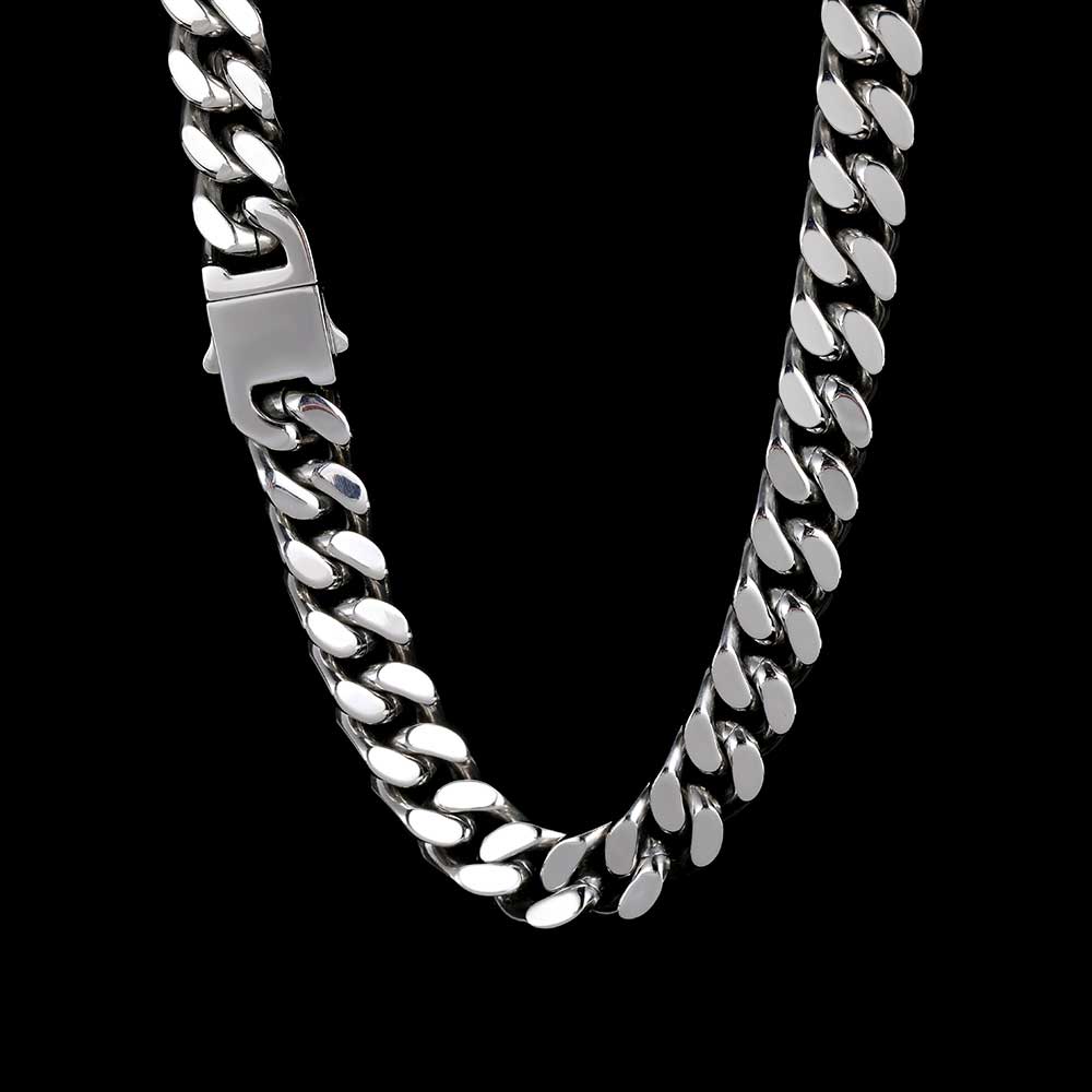 Collana catena cubana quattro lati