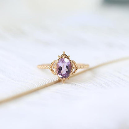 Anello ametista sintetico da donna
