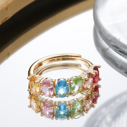 Anello zircone retrò da donna