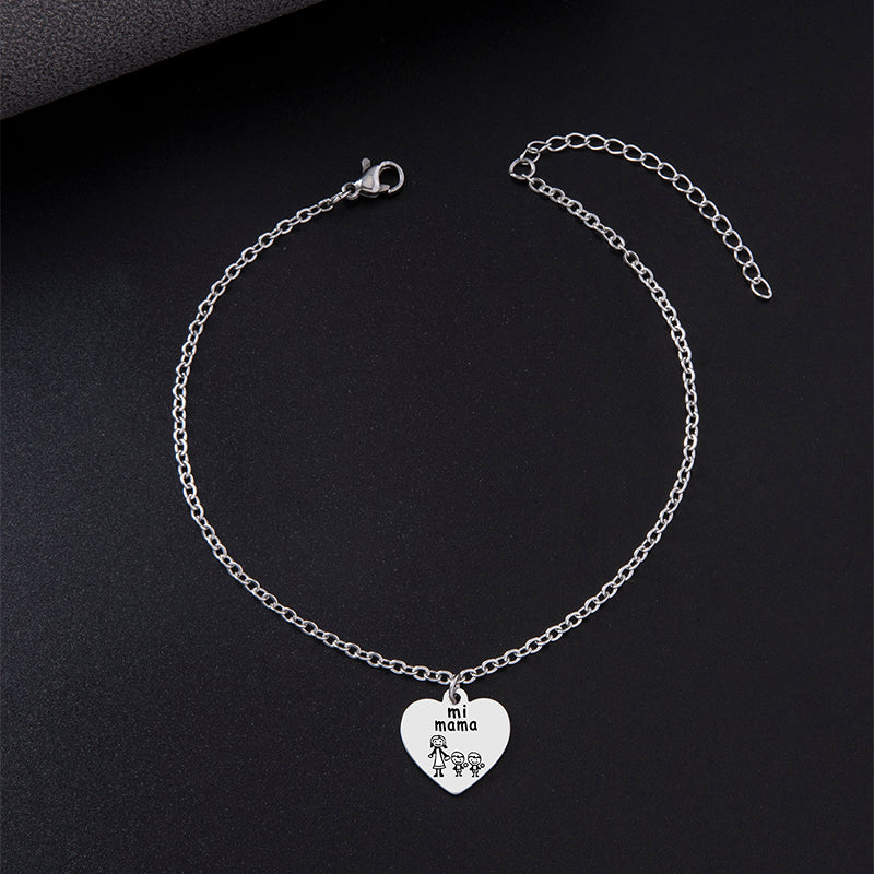 Cavigliera cuore pesca