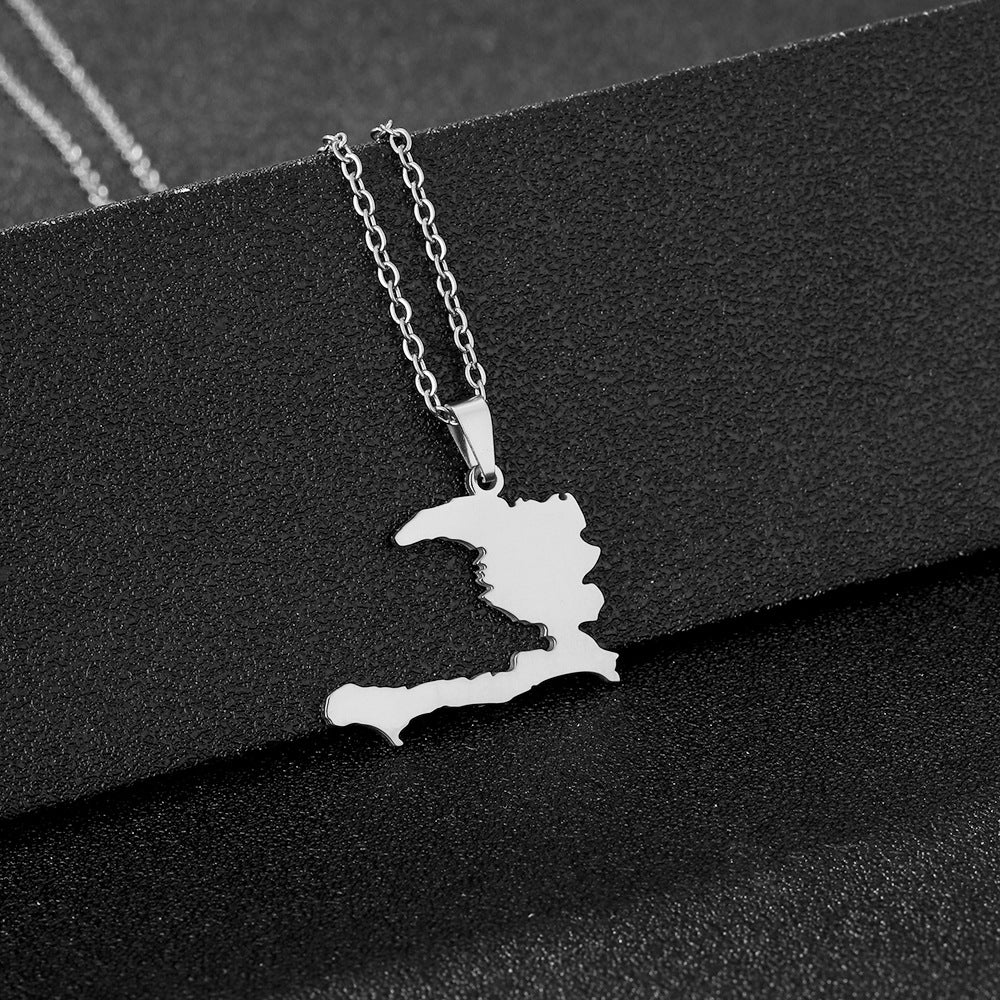 Collana acciaio effetto goccia