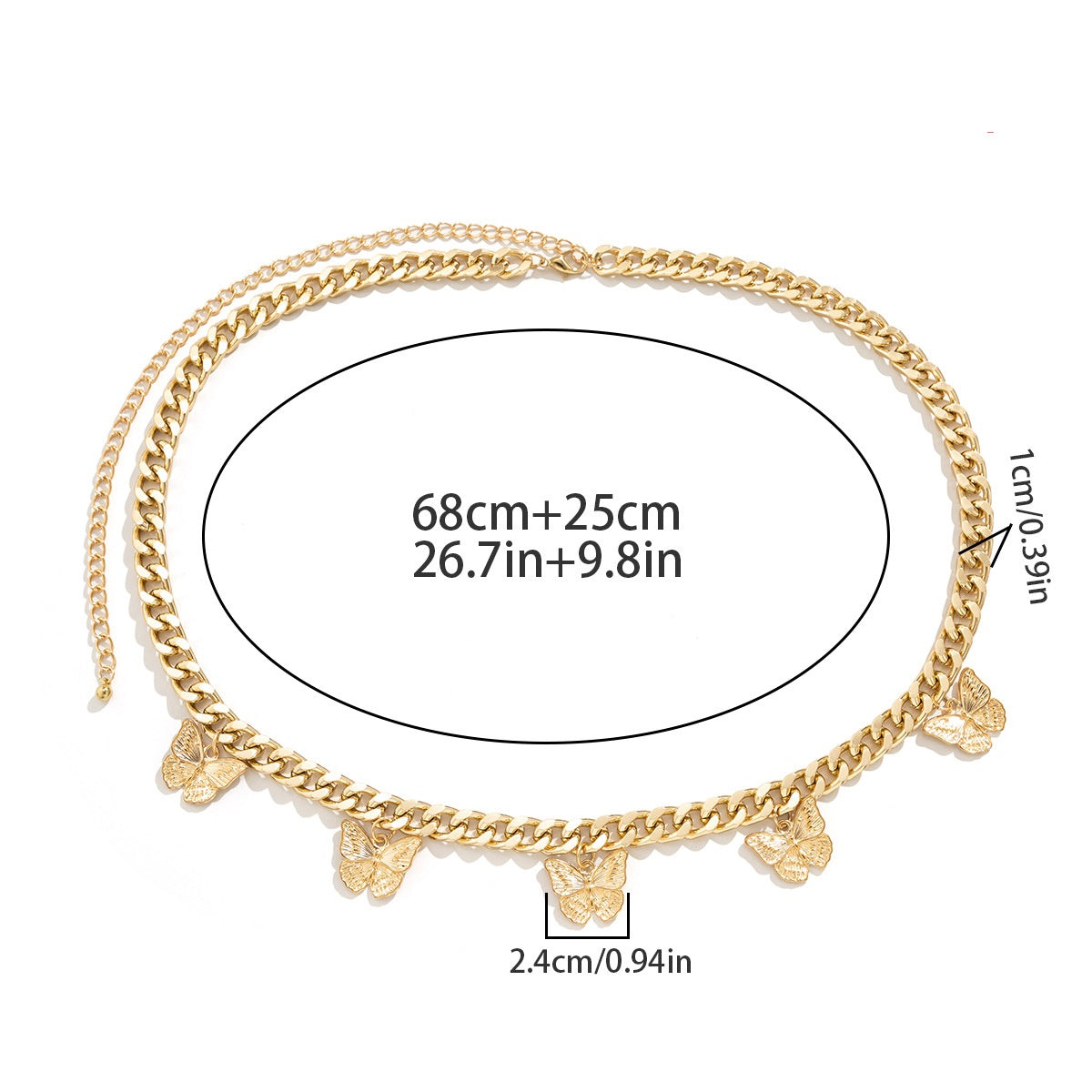 Body chain farfalla nappa