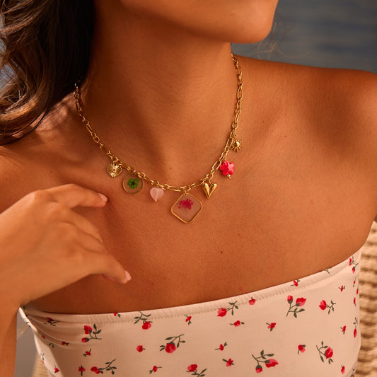 Collana fiore smalto