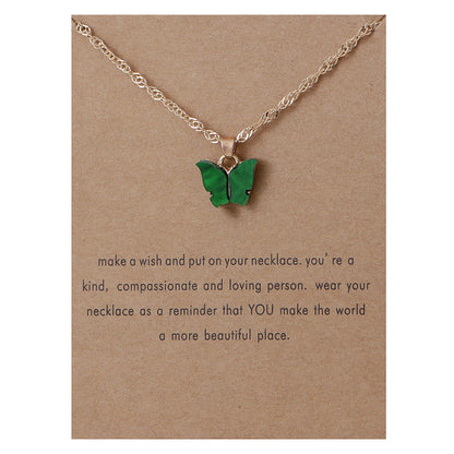 Collana farfalla acrilica