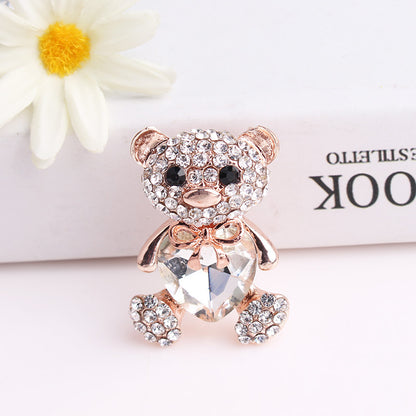 Spilla orsetto cristallo