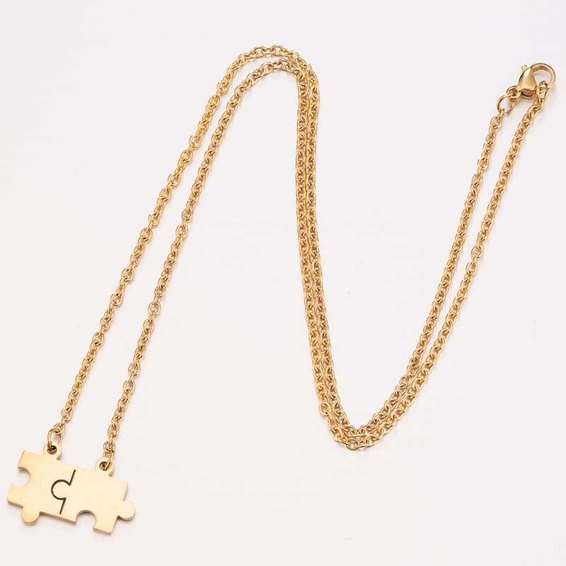 Collana puzzle acciaio