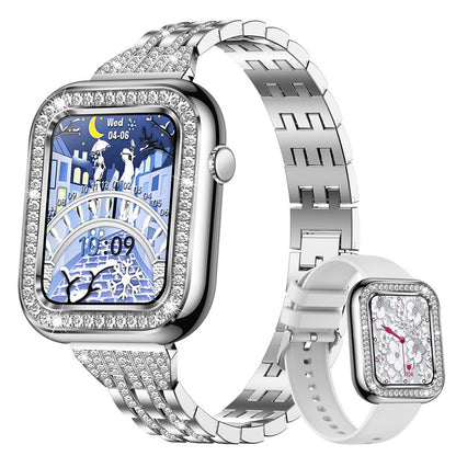 Smartwatch quadrato impermeabile cristalli