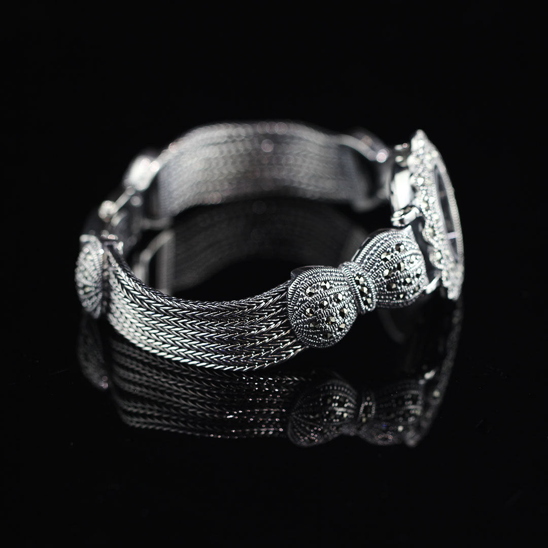 Orologio fiocco argento