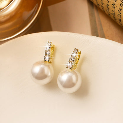Orecchini perle e strass